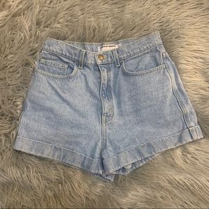 AMERICAN APPAREL: High Waist Cuffed Denim Jeans